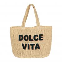 Sac en corde brode dolce vita emeraude 01