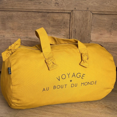 Sac polochon moutarde voyage au bout du monde