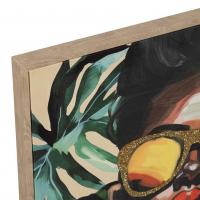 Tableau cadre vencia multicolore et dore 52x72cm 02