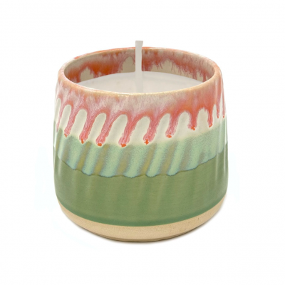 The vert bougie parfume e ce ramique artisanale