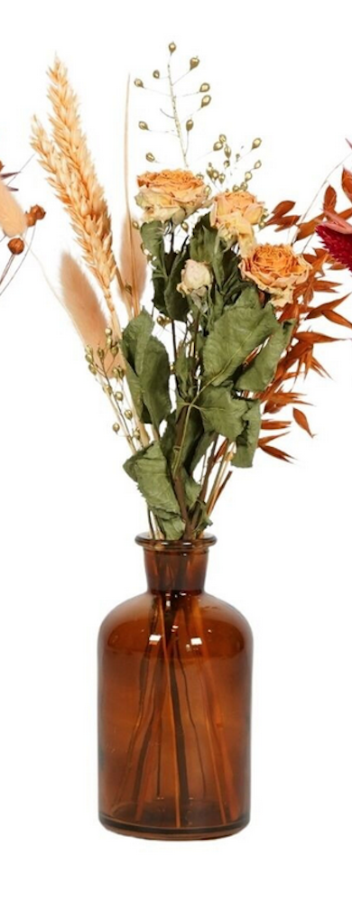 Vase bouquet de fleurs se che es marron