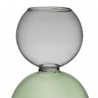 Vase cyrius vert et turquoise verre borosilicate 02