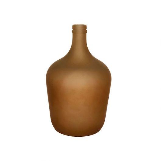 Vase Dame Jeanne en verre - Marron glacé