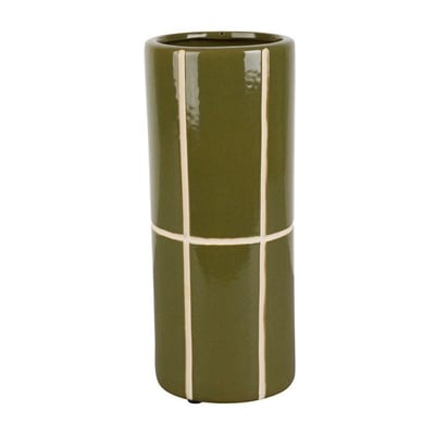 Vase karoz kaki d9 5xh23 5cm 79985 79985 deb web